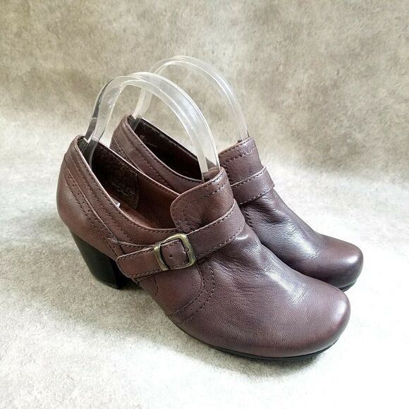 Bare Traps Womens Haydon Size 8 Brown Slip On Clogs 2.5" Heel Ankle Booties - Picture 1 of 9
